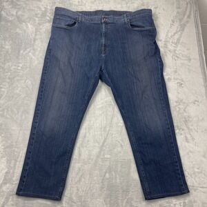 Cutter & Buck Jeans Mens 46x30 Blue Denim Faded Dark Wash High Rise Straight Leg